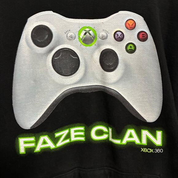 RARE! Faze Clax x Xbox 360 Controller Hoodie Mens Size XL - Picture 3 of 7